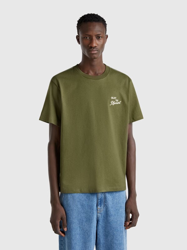 T-shirt en coton avec broderie Homme