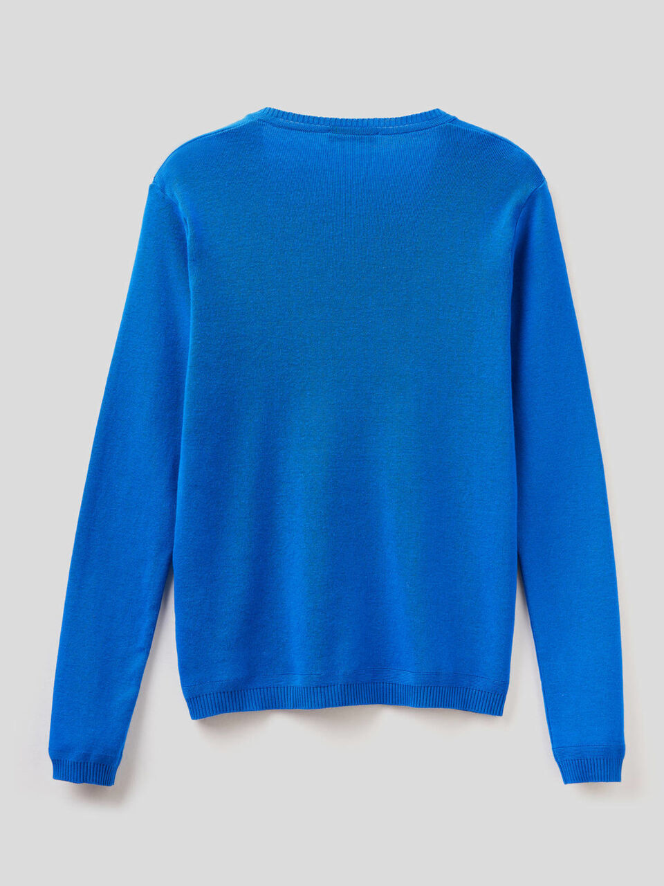 Pull en pur coton avec col en V image number 2