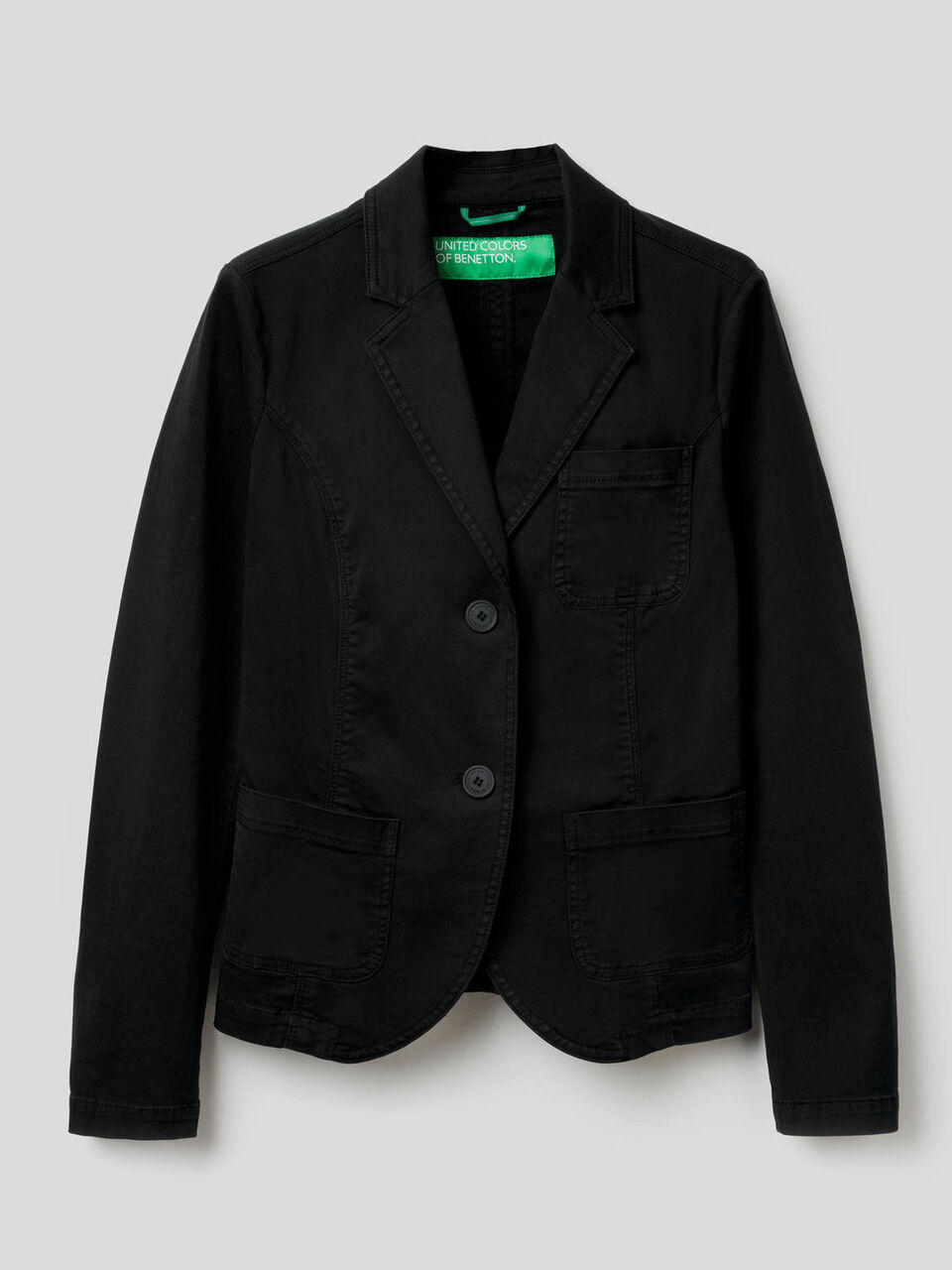 Blazer cintré en coton stretch image number 1