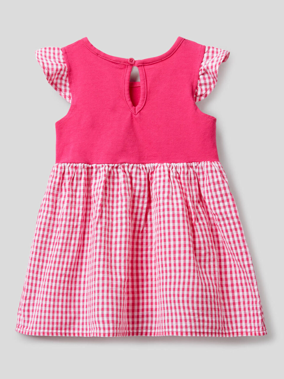 Robe bicolore avec imprimé vichy image number 2
