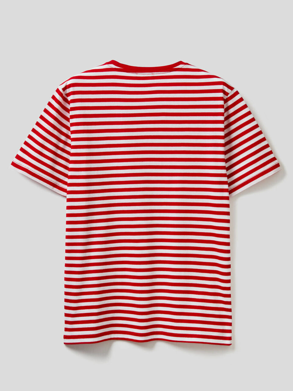 T-shirt a righe in puro cotone image number 2