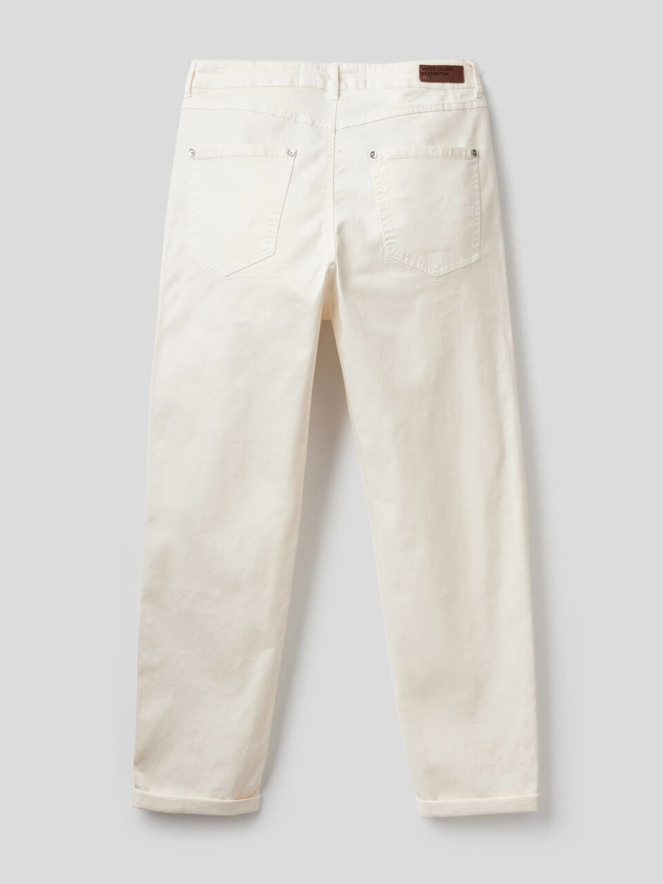 Pantalon boyfriend en coton stretch image number 2