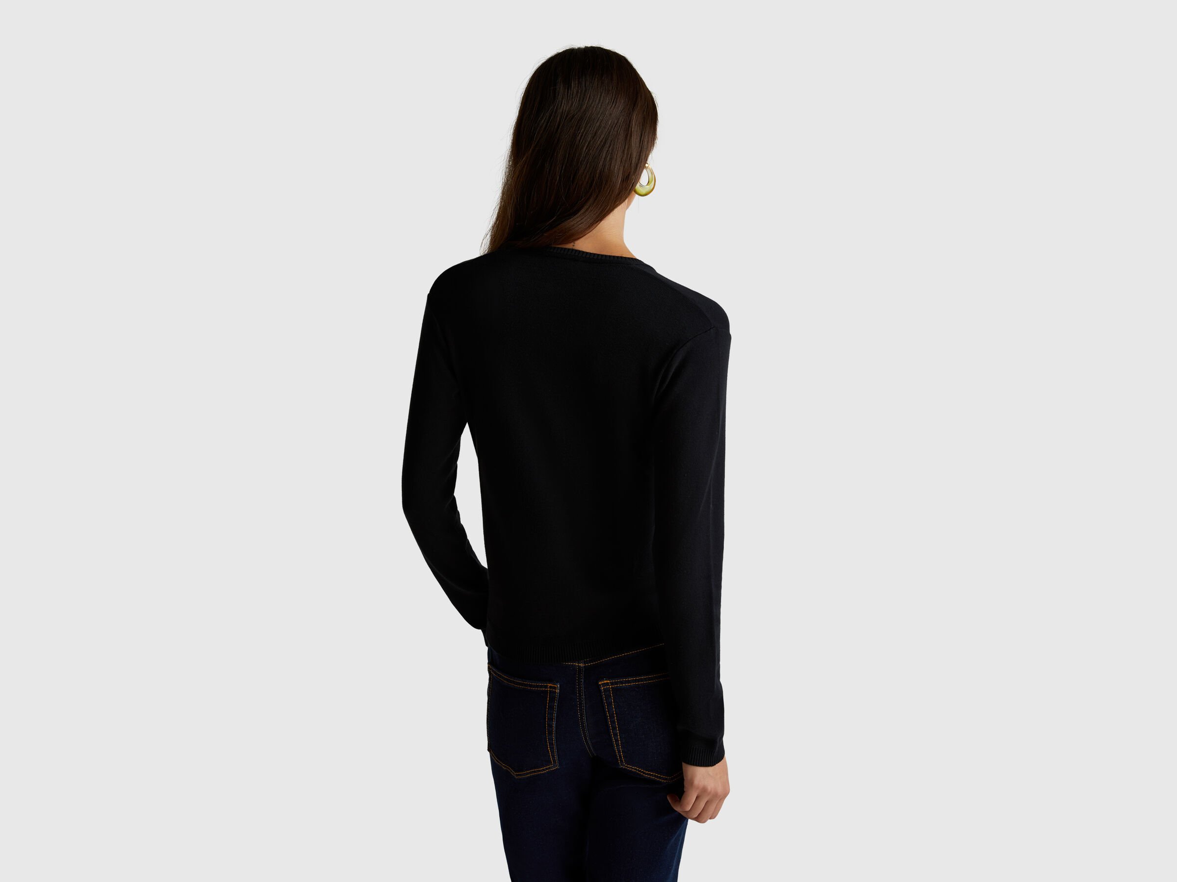 V NECK SWEATER L/S Femme image number 1