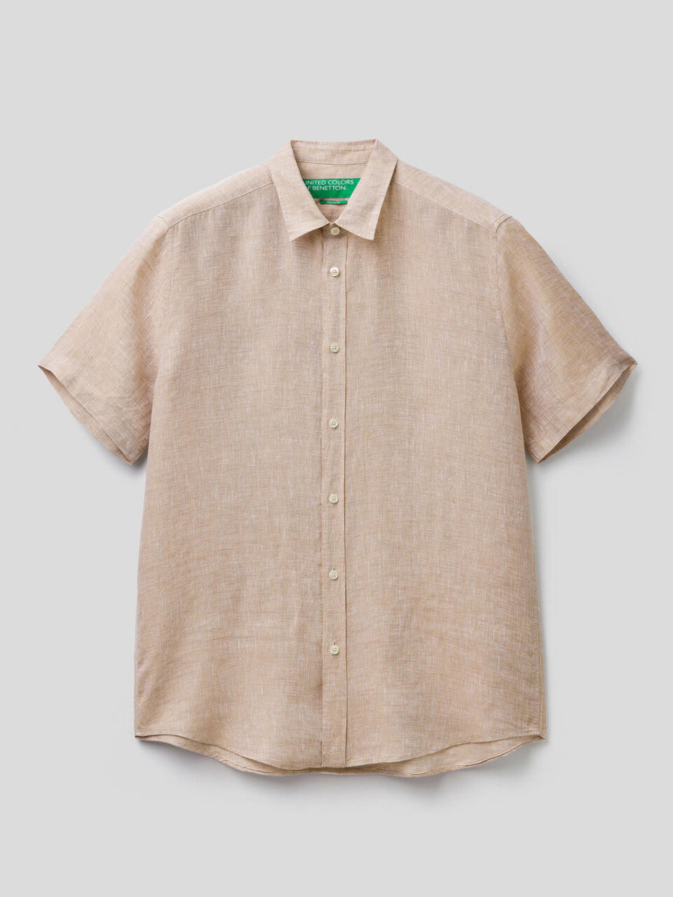 Chemise à manches courtes 100% lin image number 1