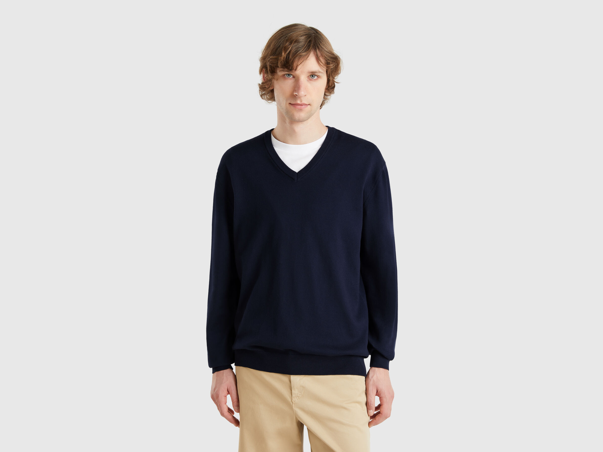 V NECK SWEATER L/S Homme image number 0