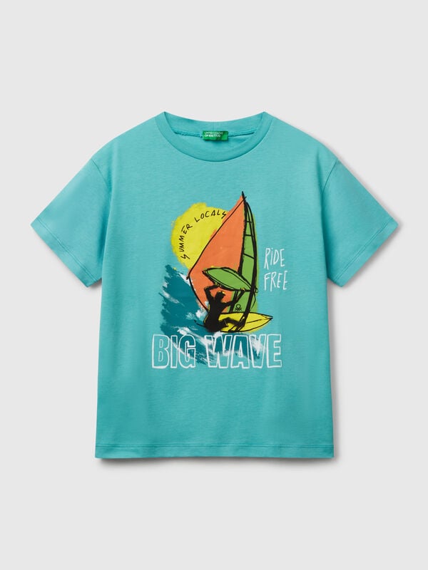 T-shirt en coton avec imprimé Garçon