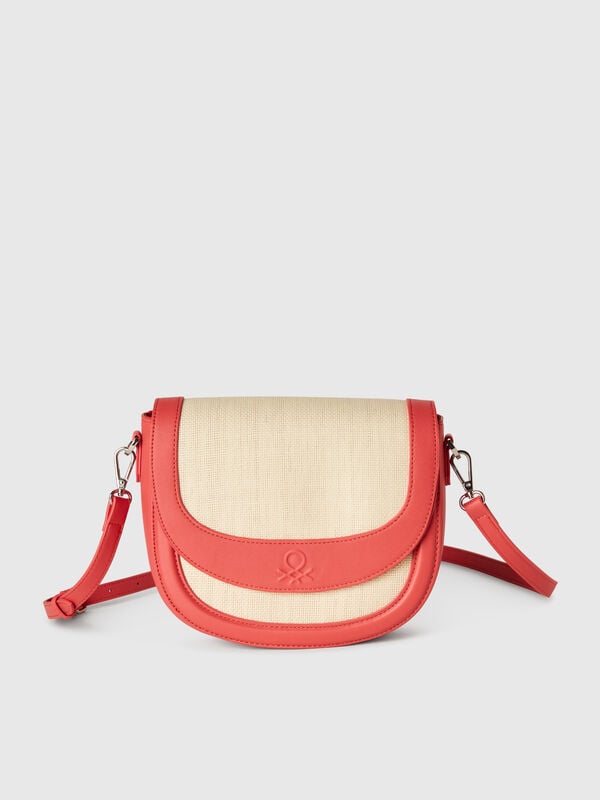 Sac bandoulière effet raphia Femme