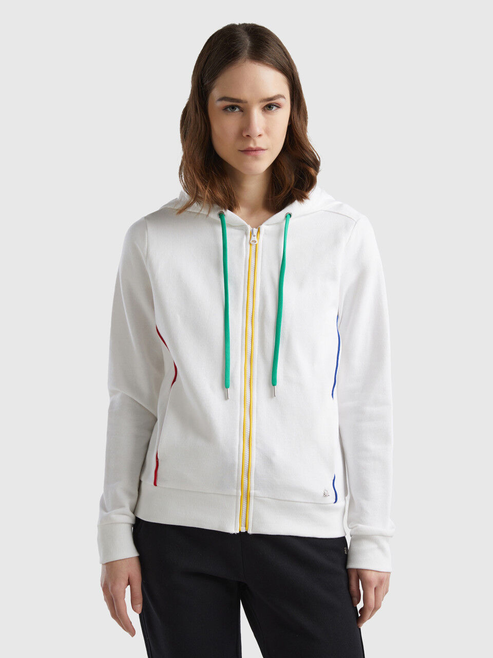 Sweat zippé 2025 sans capuche femme