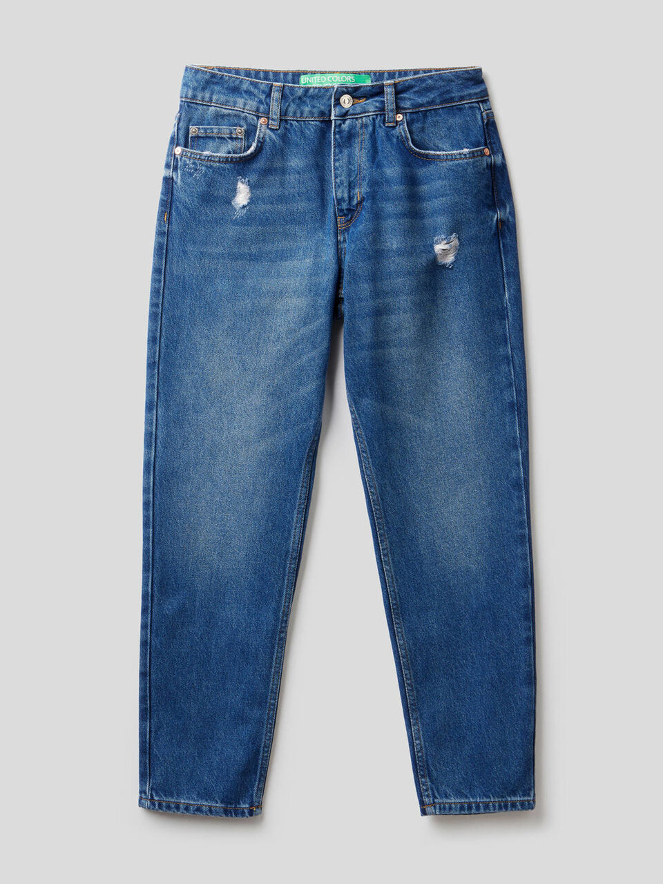 Jeans coupe slim avec déchirures image number 1