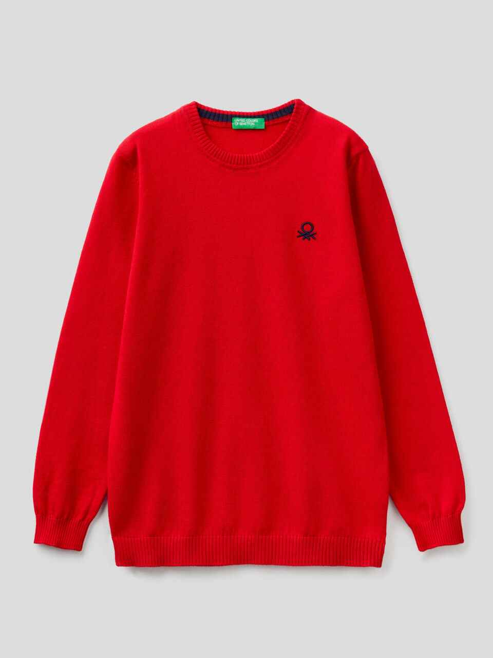 Pull en pur coton avec logo image number 1