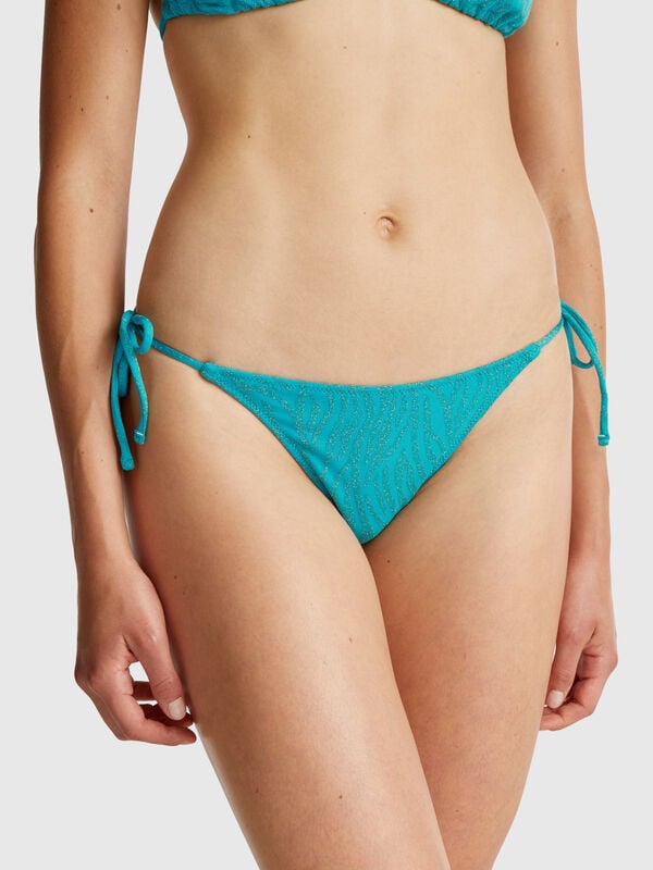 Slip de bain Animalier avec lurex Femme