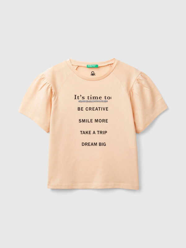 T-shirt à imprimé et application Filles