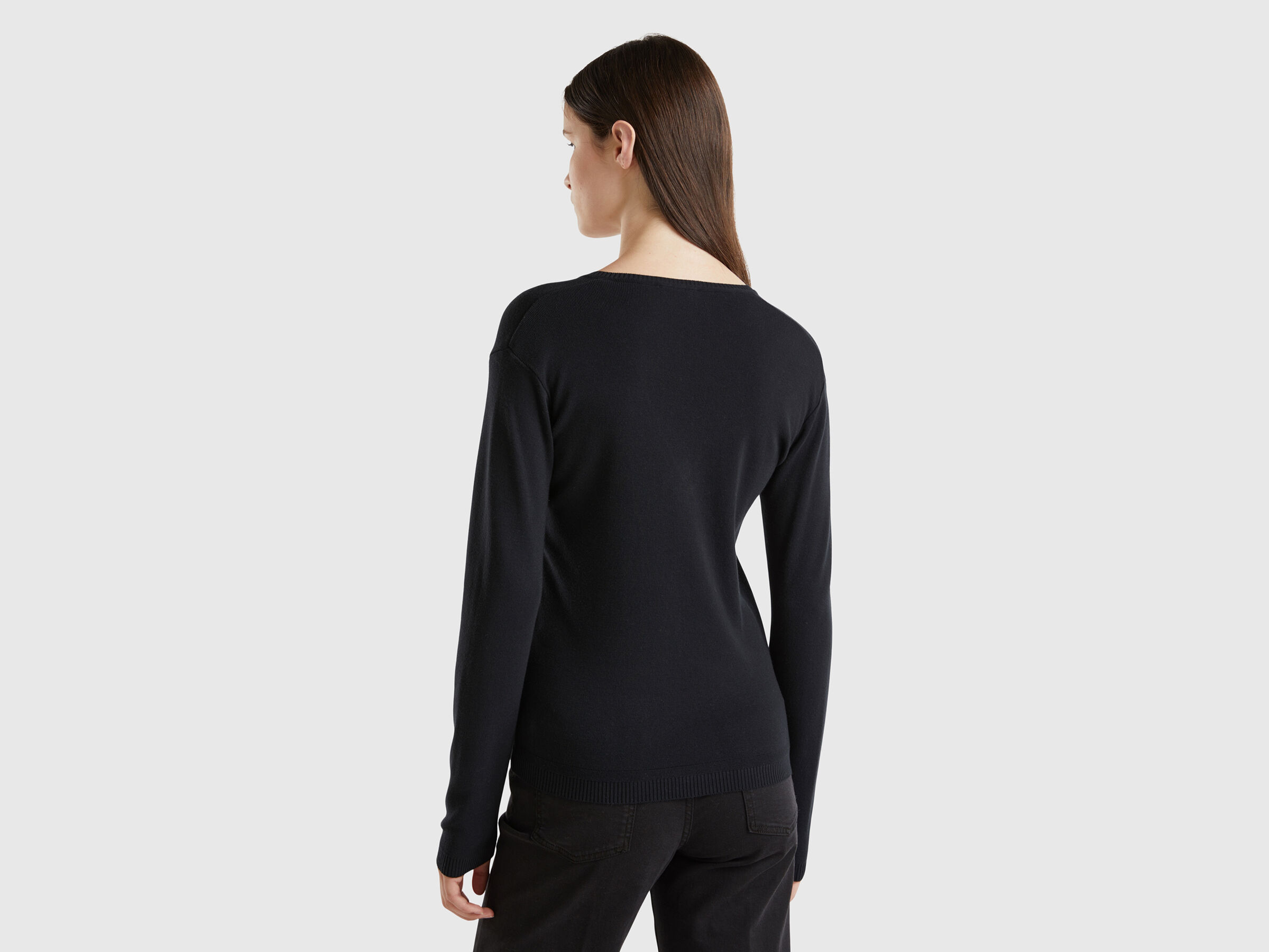 V NECK SWEATER L/S Femme image number 1