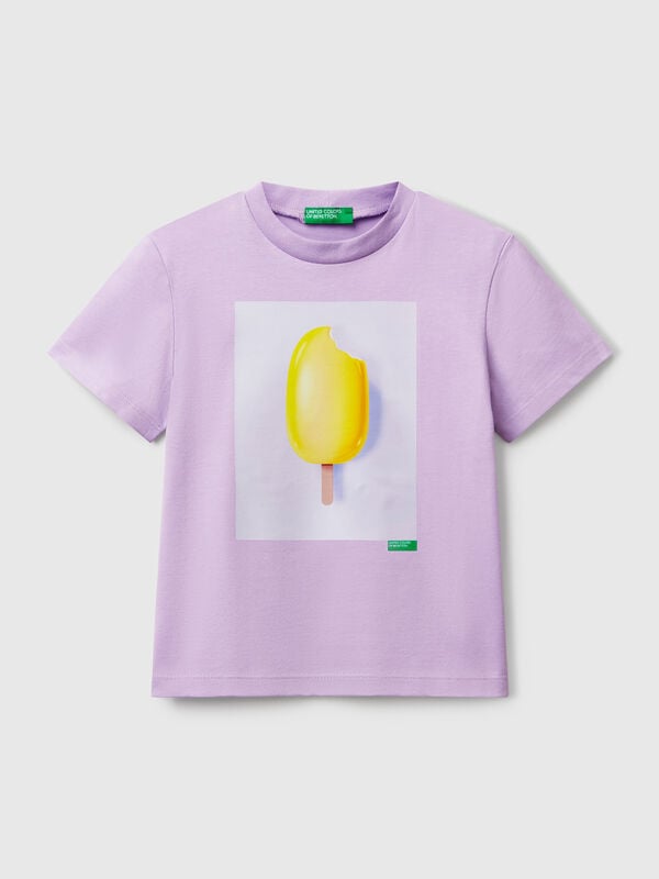 T-shirt with ice cream print Garçon