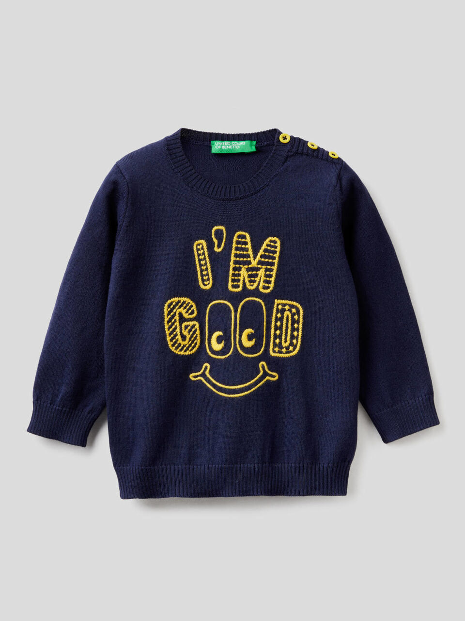 Pull 100% coton avec broderie image number 1