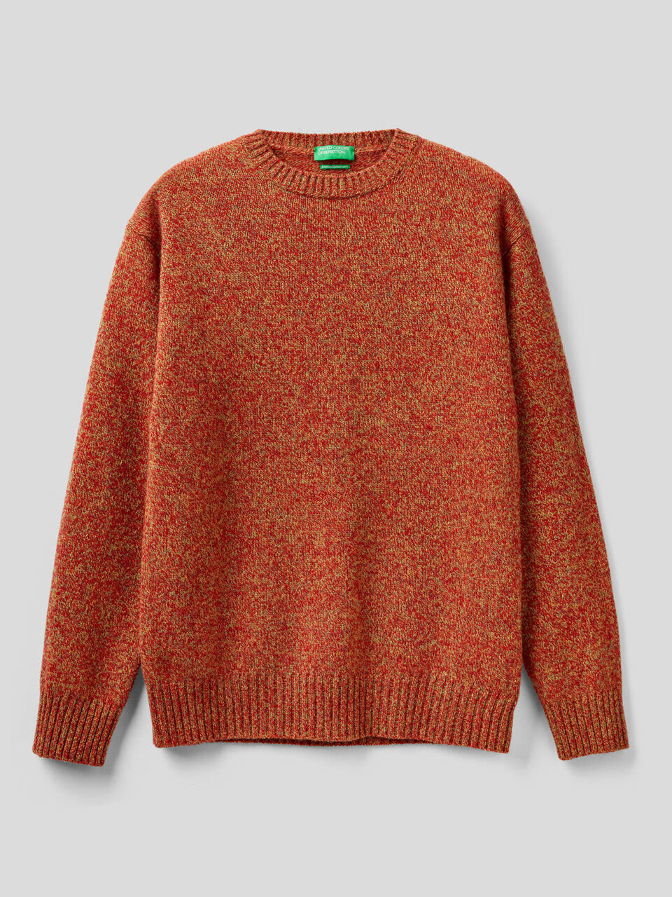 Pull col rond en pure laine Shetland image number 1