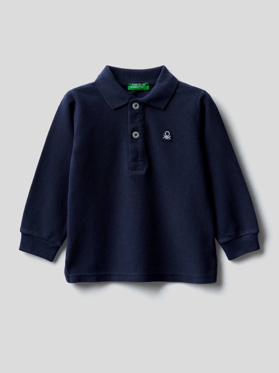Polo manches longues en coton bio image number 1
