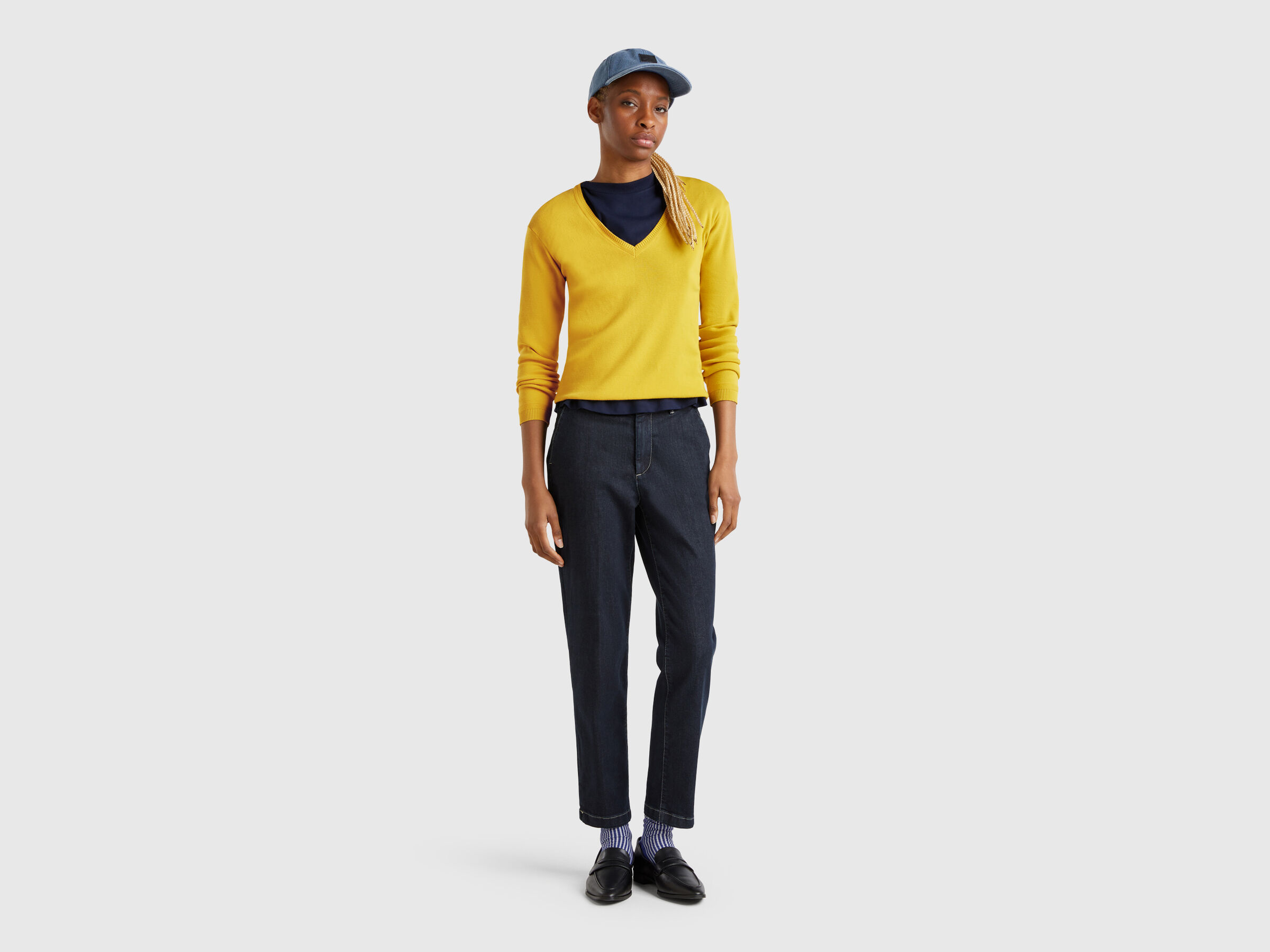 V NECK SWEATER L/S Femme image number 2