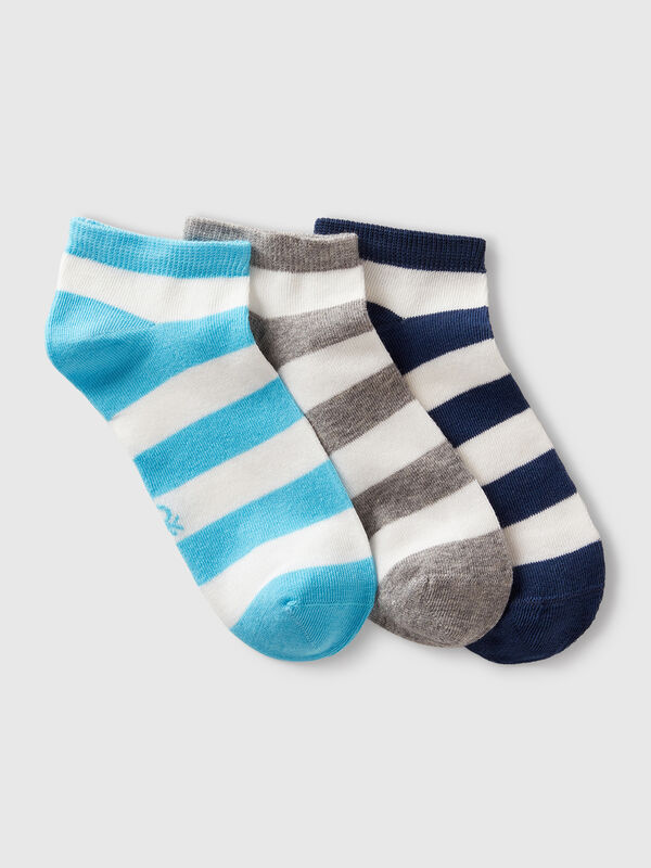 Trois paires de chaussettes rayées Garçon
