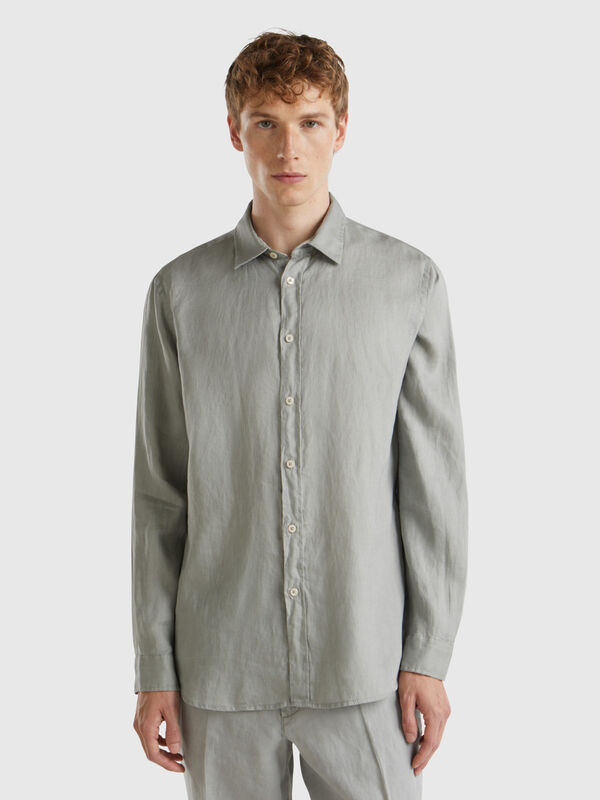 Chemise en pur lin Homme