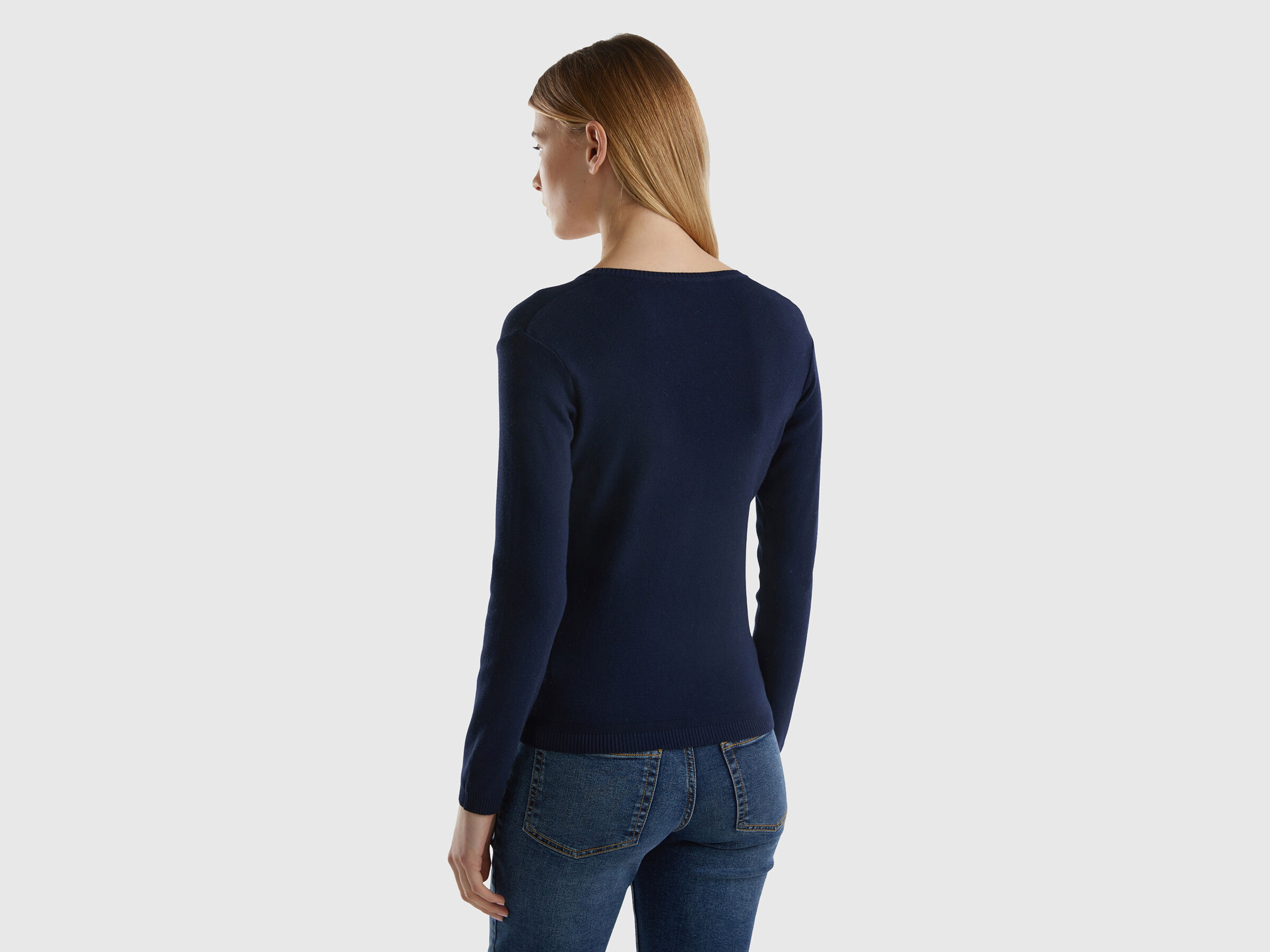 V NECK SWEATER L/S Femme image number 1