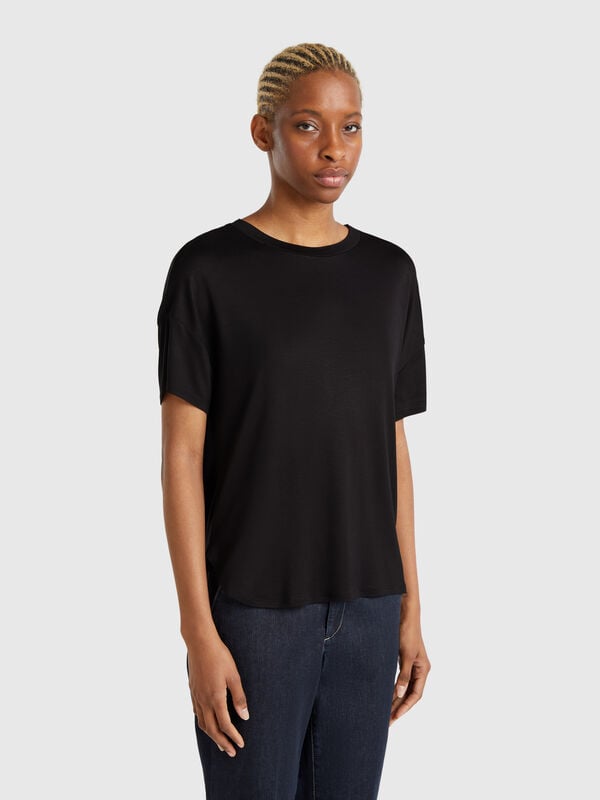 T-shirt coupe slim en viscose stretch Femme