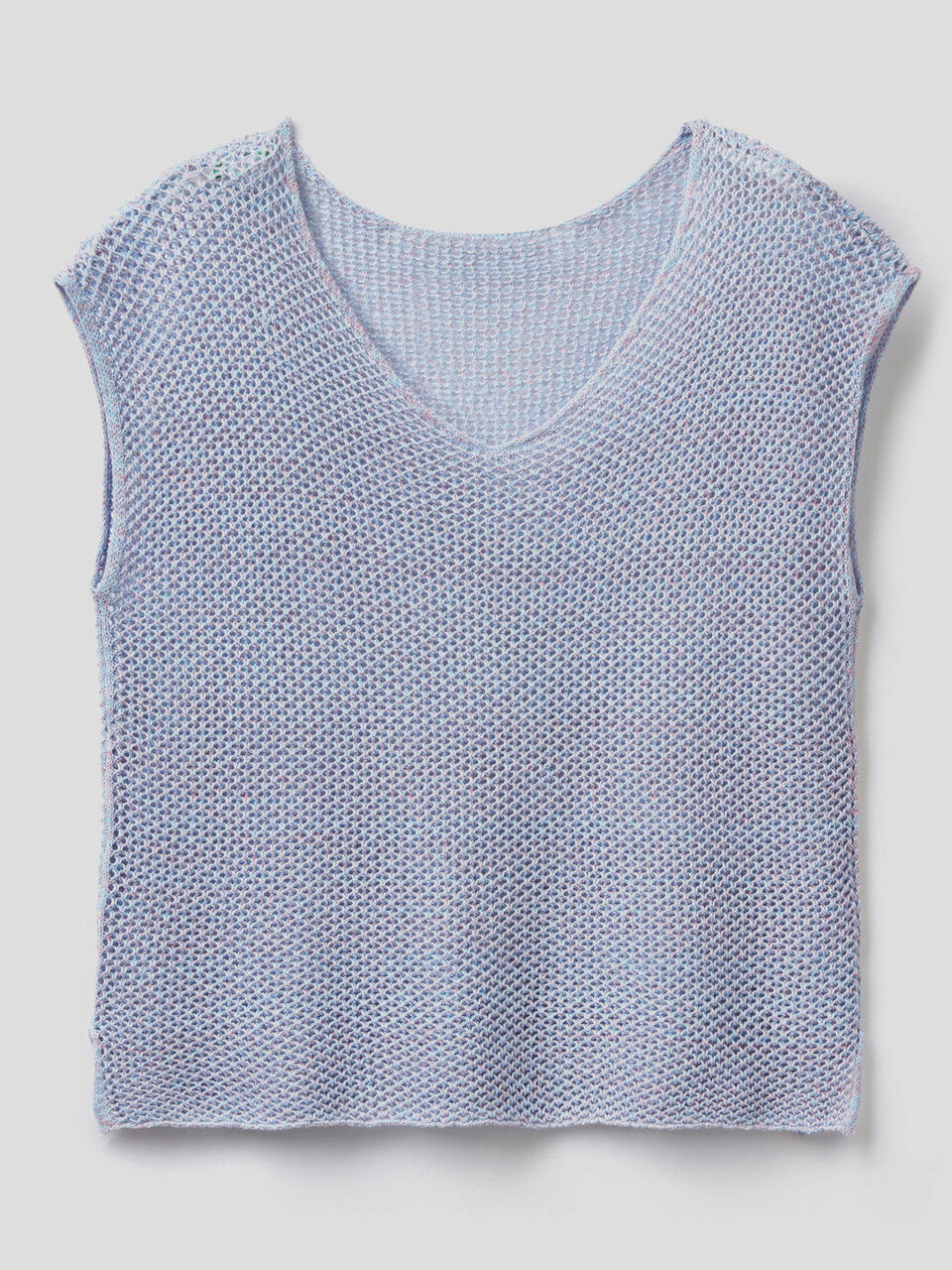 Pull en maille filet en 100% coton image number 1