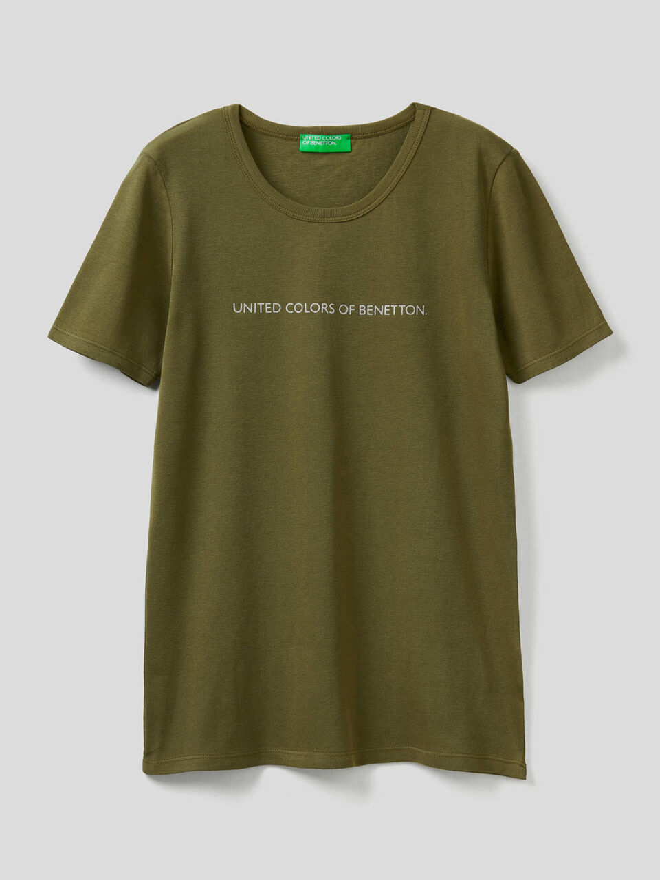 T-shirt 100% coton avec logo imprimé pailleté image number 1