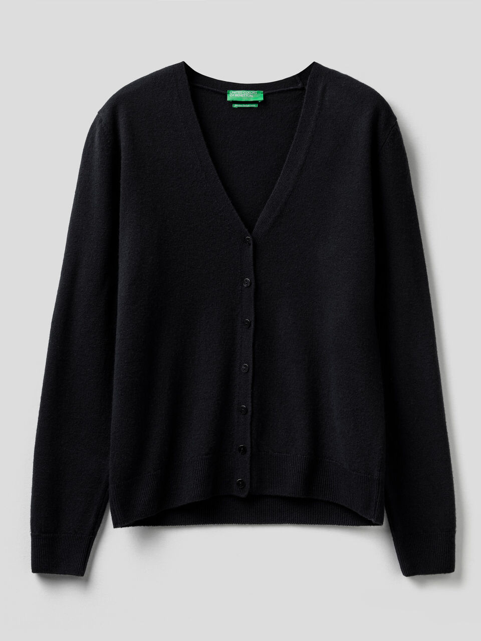 Gilet col en V en pure laine vierge image number 1