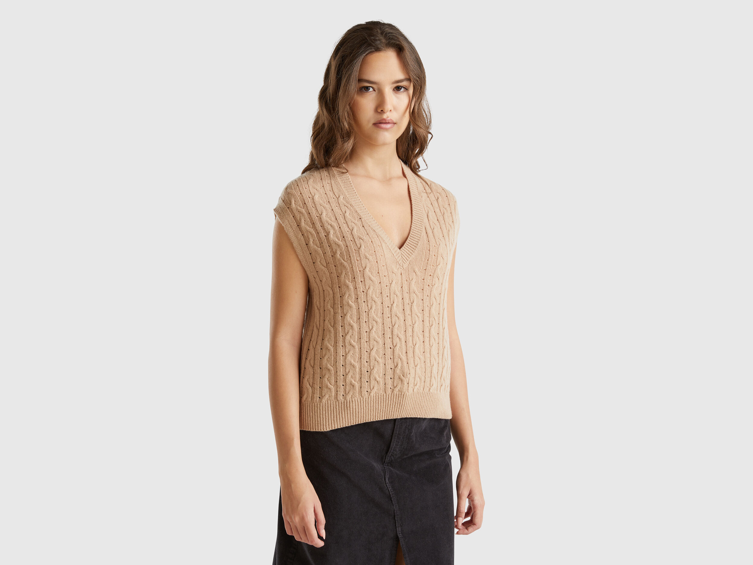 Pulls sans manches Femme Nouvelle Collection 2024 Benetton