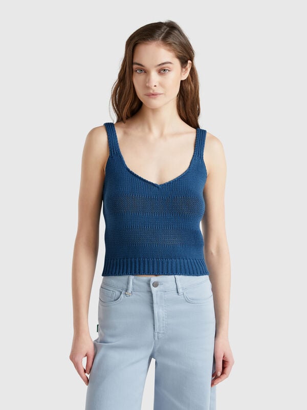Débardeur tricoté 100% coton Femme