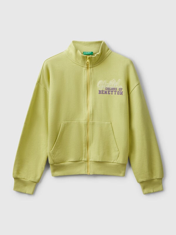 Sweat-shirt zippé avec imprimé Filles