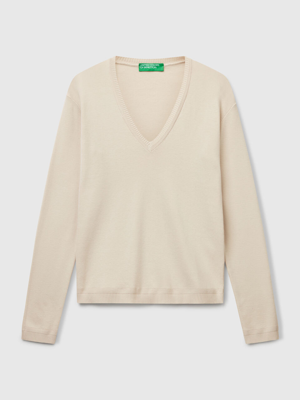 V NECK SWEATER L/S Femme image number 1