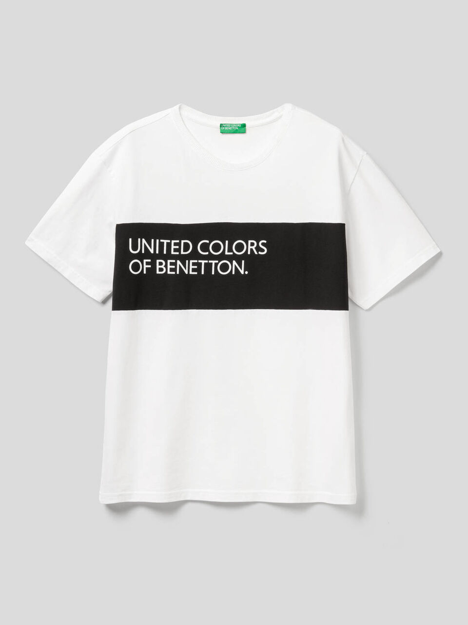 T-shirt 100% coton avec bande de couleur contrastée image number 1