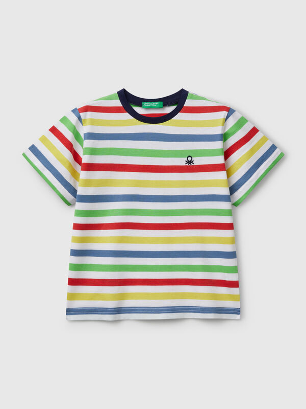 T-shirt rayé 100% coton Garçon