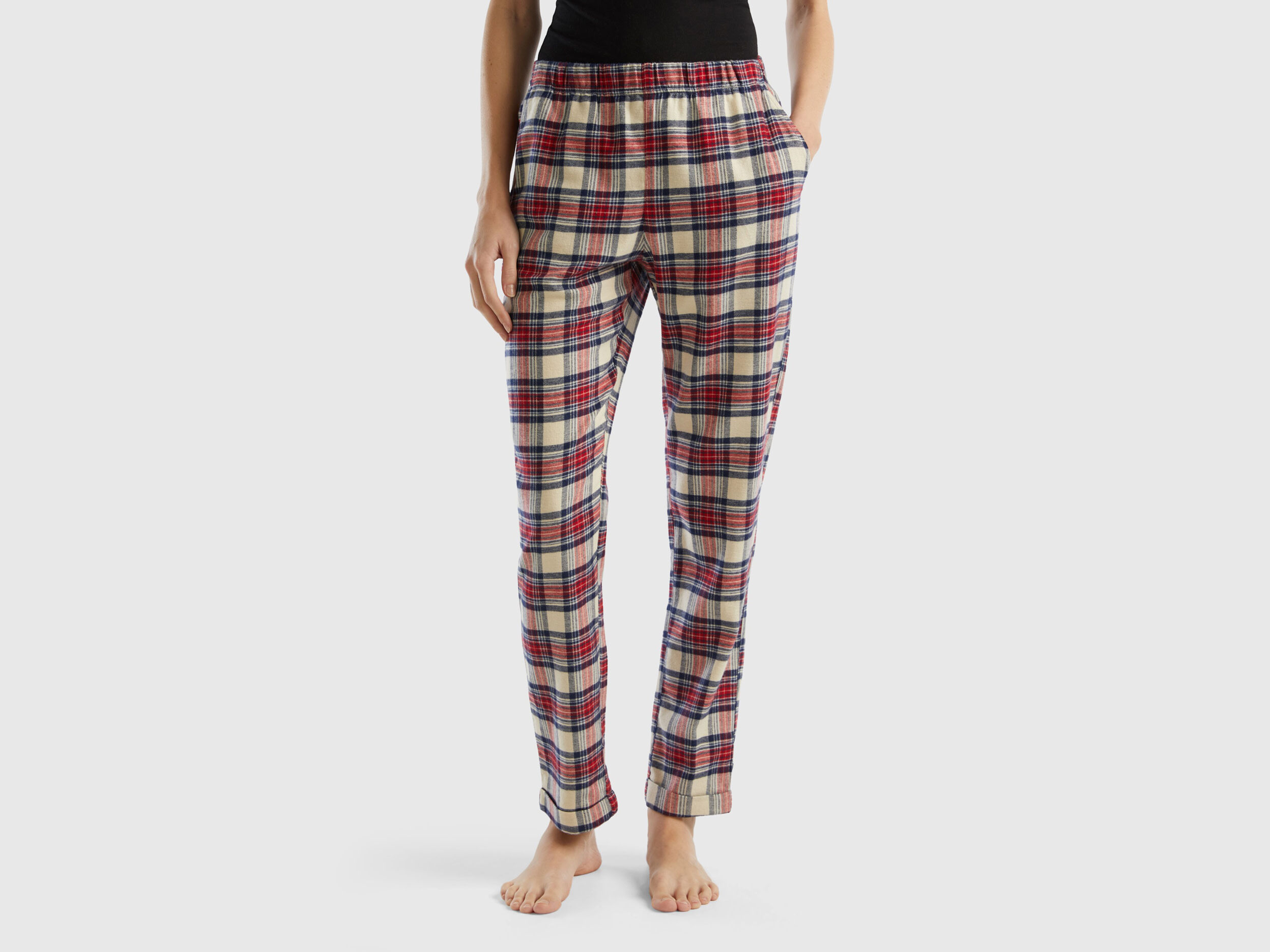 Pantalon best sale tartan rouge