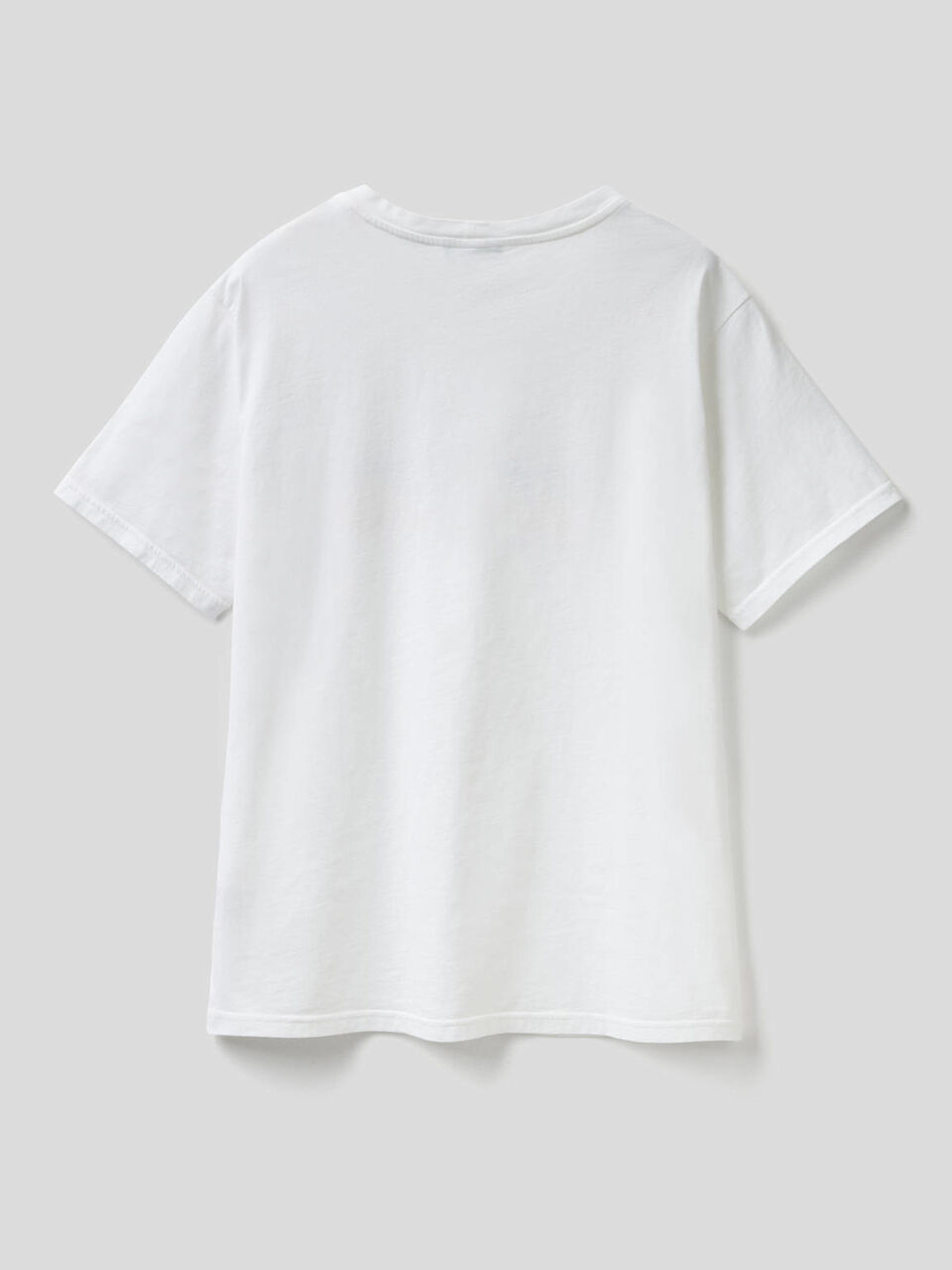 T-shirt blanc en pur coton avec imprimé image number 2