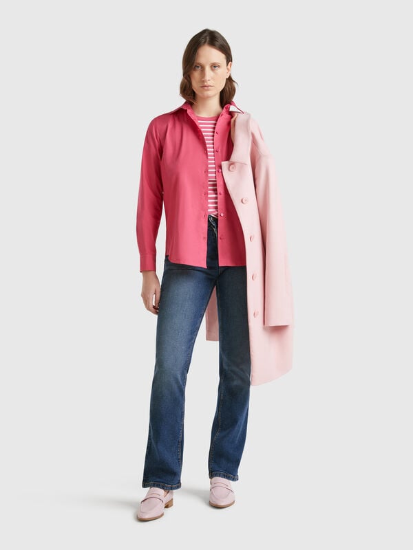 Jean bootcut en coton mélangé  Femme