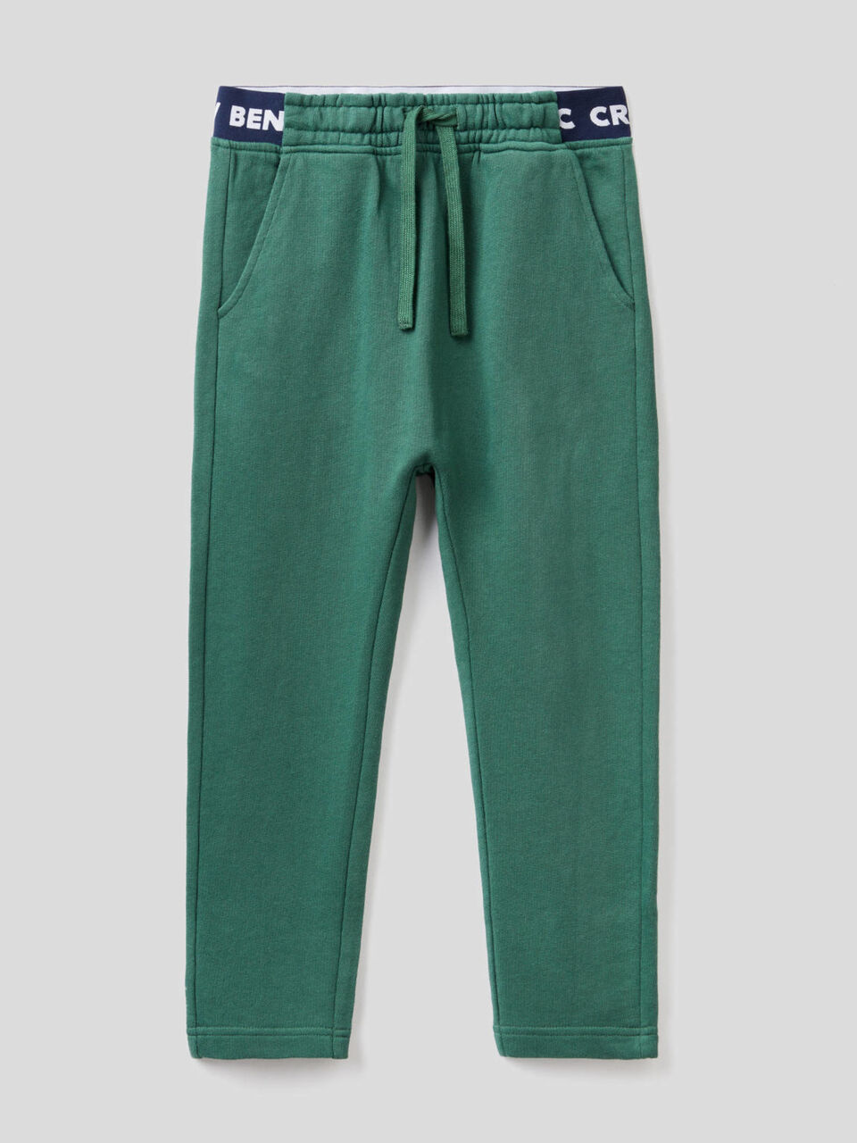 Pantalon en molleton avec élastique décoré du logo image number 1