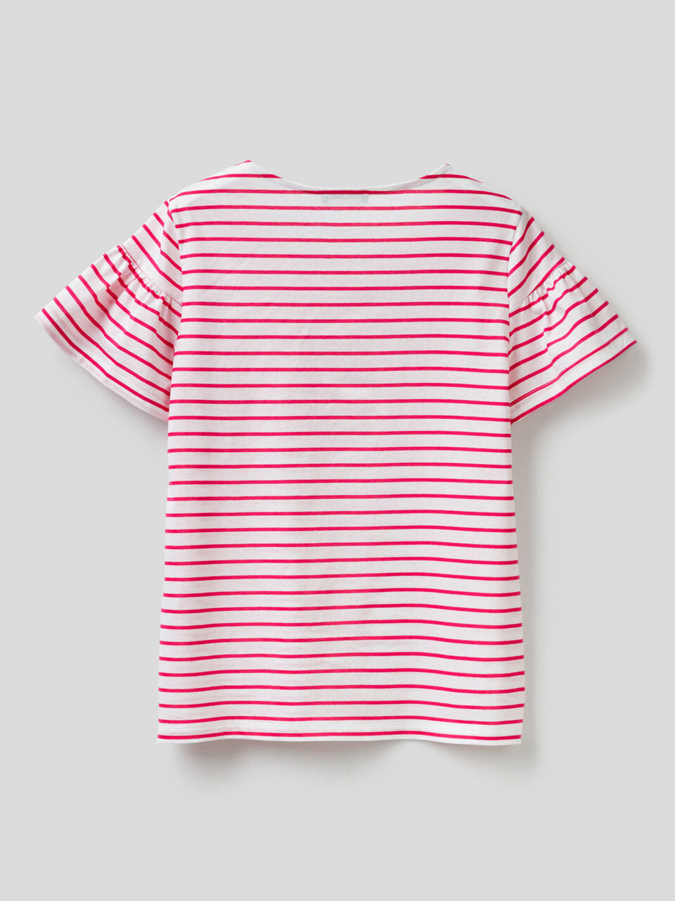 T-shirt à rayures avec manches froncées image number 2