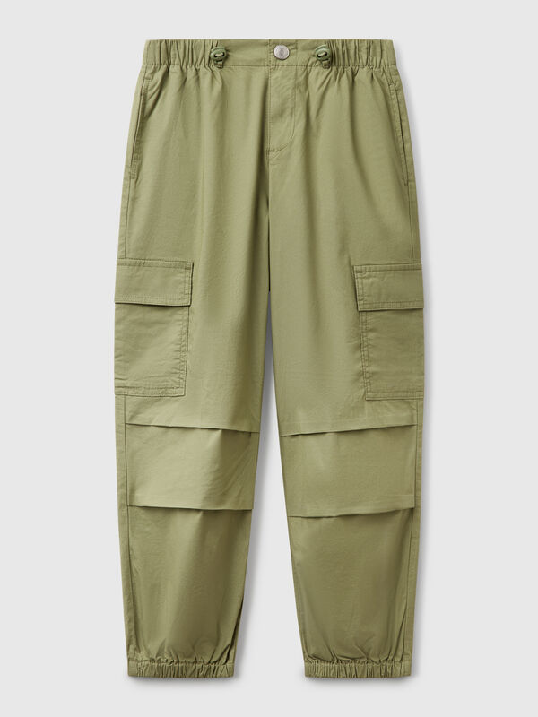 Pantalon cargo en coton stretch Filles