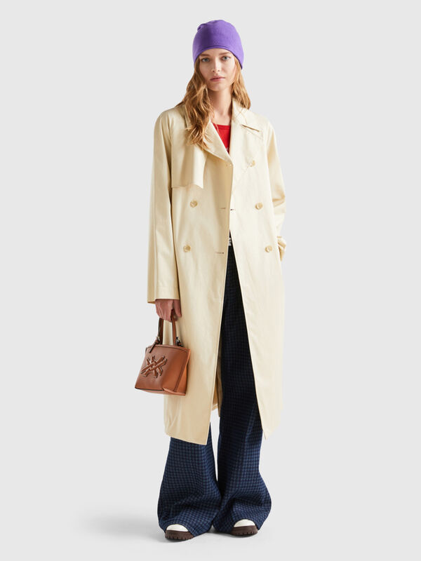 Trench midi à double boutonnage Femme