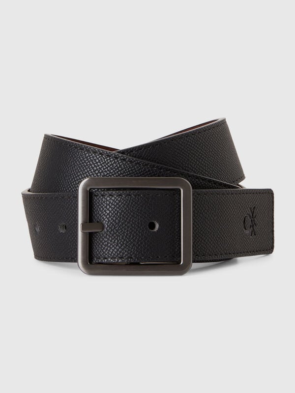 Ceinture réversible en tissu enduit Homme