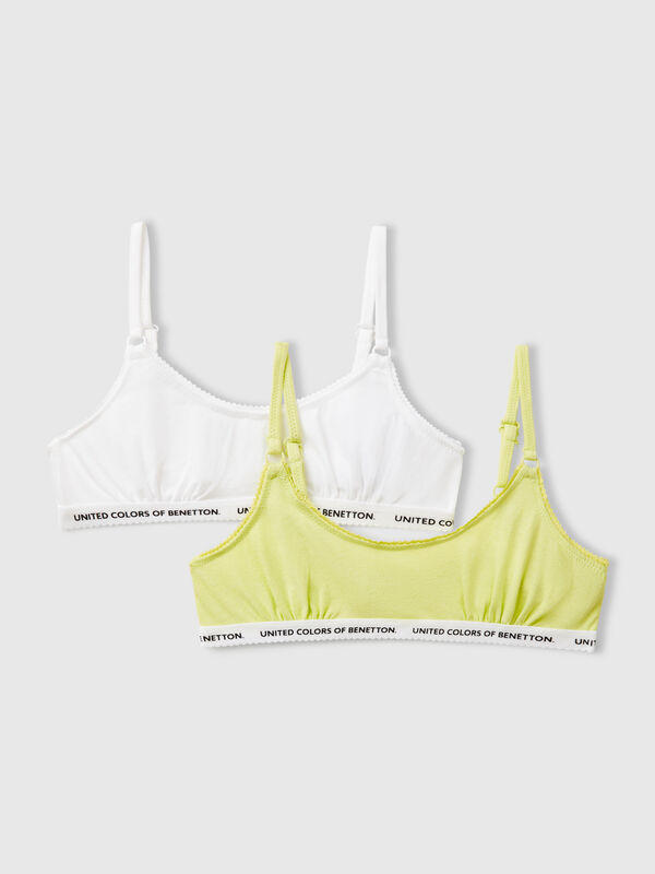 Deux soutiens-gorge en coton stretch Filles