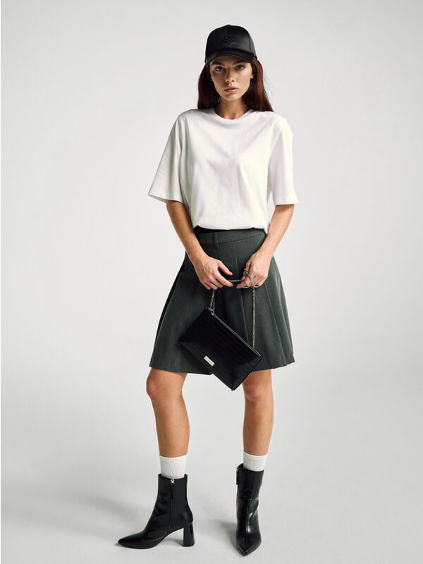 T-shirt coupe boxy 100% coton Femme