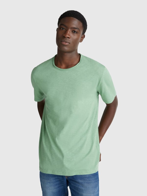 T-shirt en coton flammé Homme