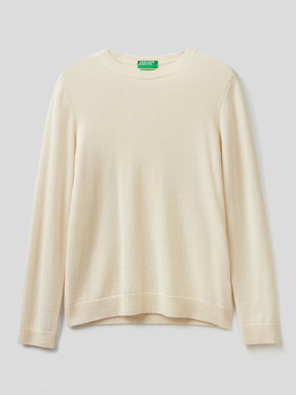 Pull col rond en pur cachemire image number 1
