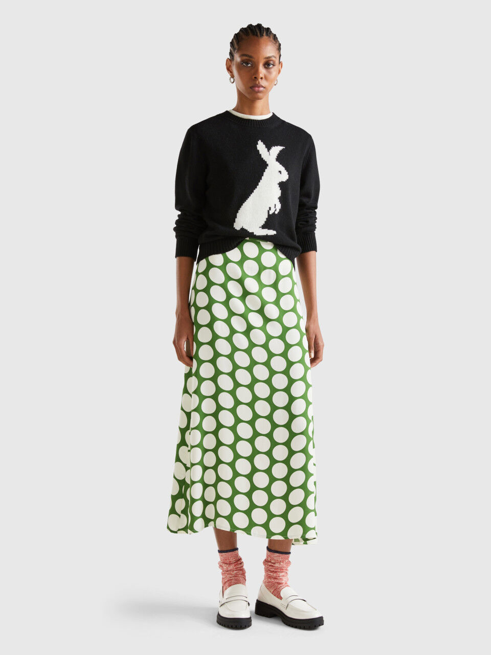 Jupe à pois zara store