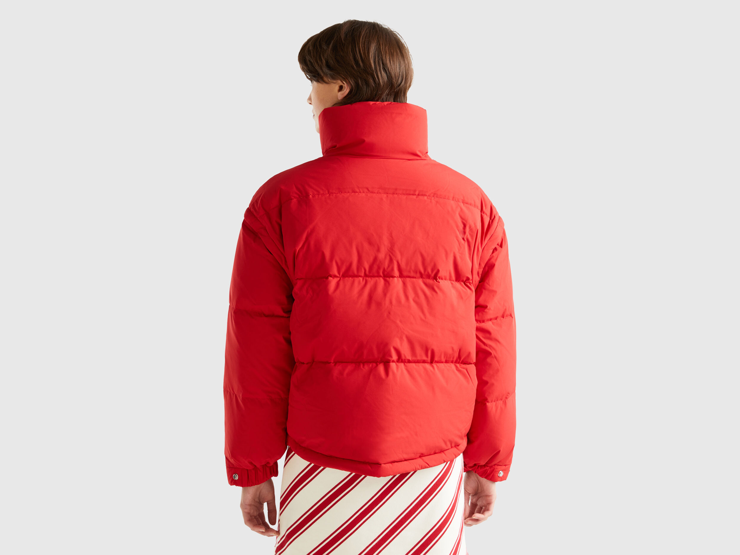 Doudoune courte store femme rouge