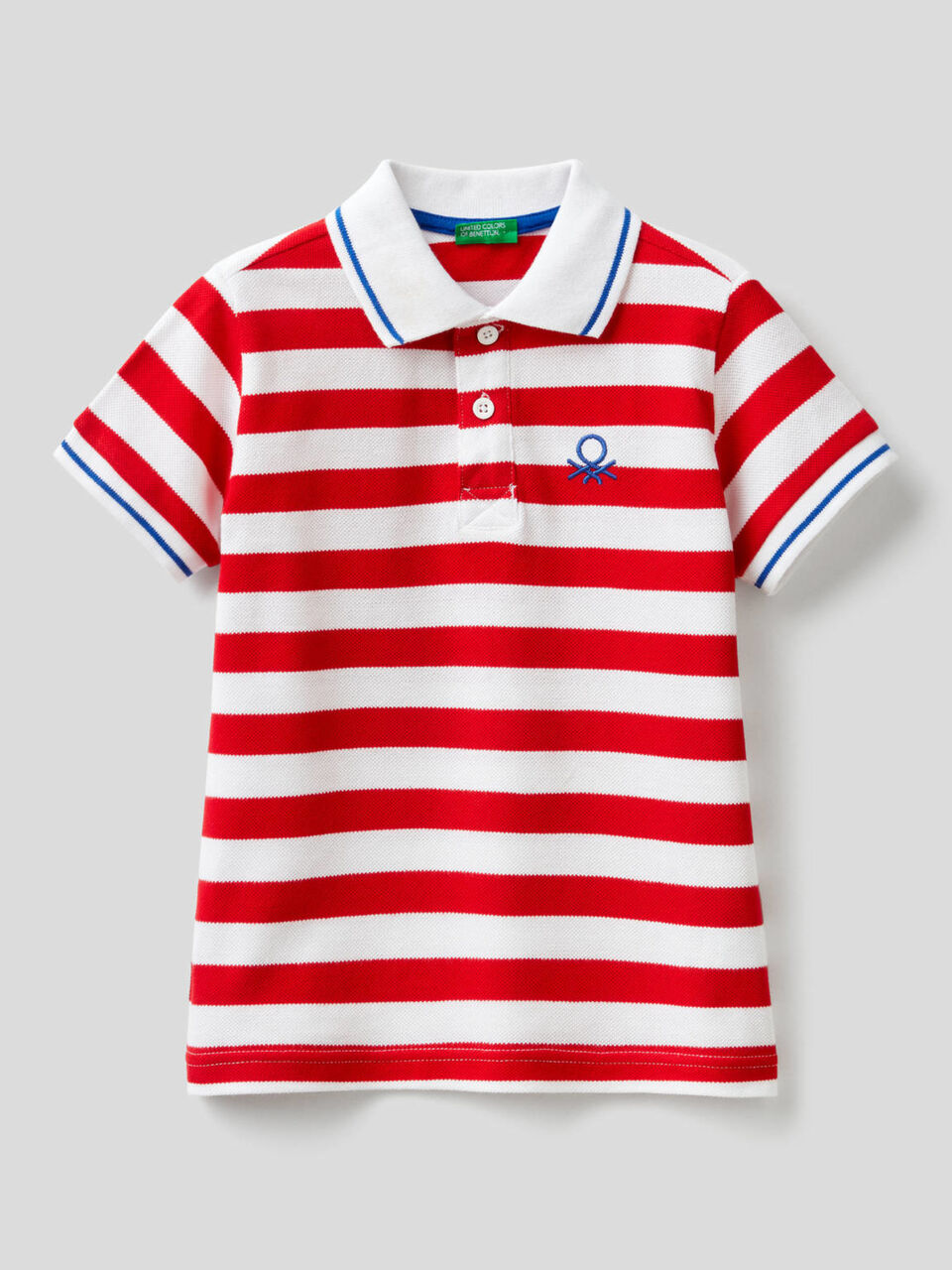 Polo à rayures en 100% coton image number 1